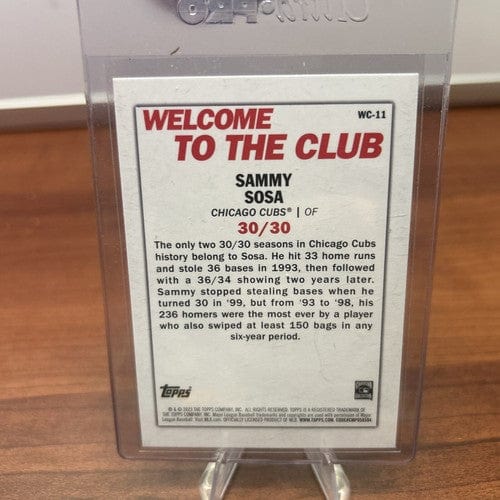 Cheap Sneaks Footwear/Sports Cards Baseball Card Sammy Sosa 2023 Topps Series 1 Welcome To The 30-30 Club #WC-11 Chicag