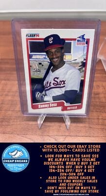 Cheap Sneaks Footwear/Sports Cards Baseball Card Sammy Sosa RC 1990 Fleer #548 Chicago White Sox