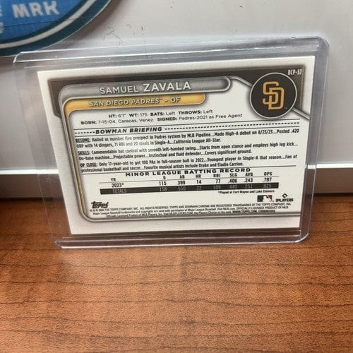 Cheap Sneaks Footwear/Sports Cards Baseball Card Samuel Zavala Lot(2) 2024 Bowman Chrome Prospect #BCP-57+Power Up PP-2