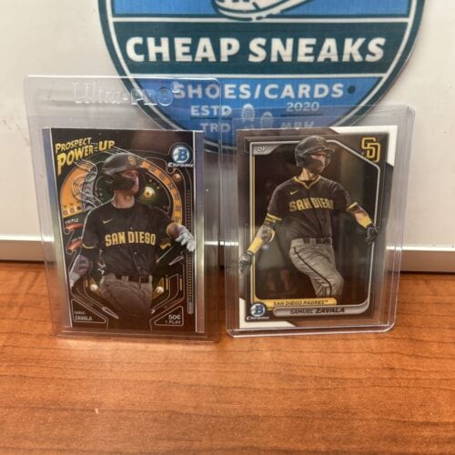 Cheap Sneaks Footwear/Sports Cards Baseball Card Samuel Zavala Lot(2) 2024 Bowman Chrome Prospect #BCP-57+Power Up PP-2