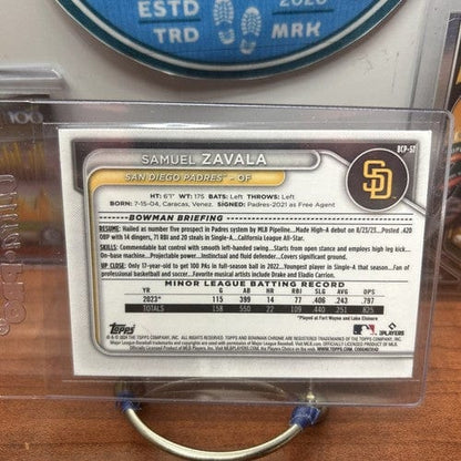 Cheap Sneaks Footwear/Sports Cards Baseball Card Samuel Zavala Lot(3) 2024 Bowman Prospect #BCP-57,BTP-63,PP-2 Padres