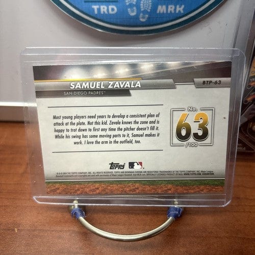 Cheap Sneaks Footwear/Sports Cards Baseball Card Samuel Zavala Lot(3) 2024 Bowman Prospect #BCP-57,BTP-63,PP-2 Padres