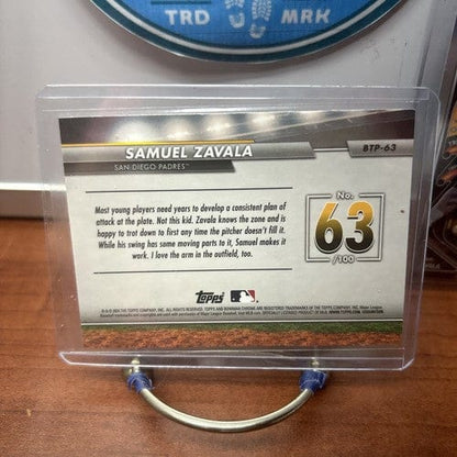 Cheap Sneaks Footwear/Sports Cards Baseball Card Samuel Zavala Lot(3) 2024 Bowman Prospect #BCP-57,BTP-63,PP-2 Padres