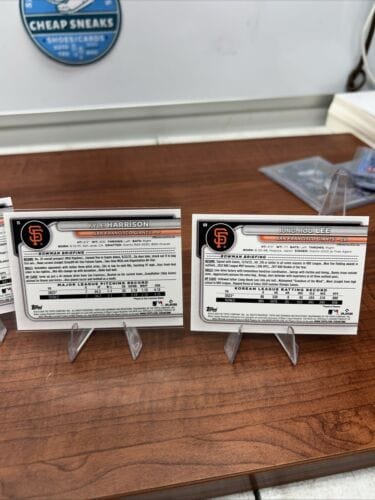 Cheap Sneaks Footwear/Sports Cards Baseball Card San Francisco Giants 2024 Bowman Rookie Set Lee, Harrison, Matos, Luci