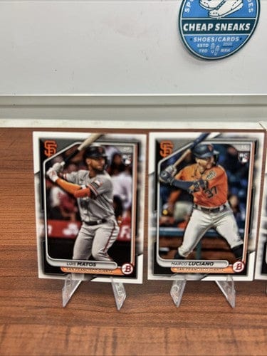 Cheap Sneaks Footwear/Sports Cards Baseball Card San Francisco Giants 2024 Bowman Rookie Set Lee, Harrison, Matos, Luci