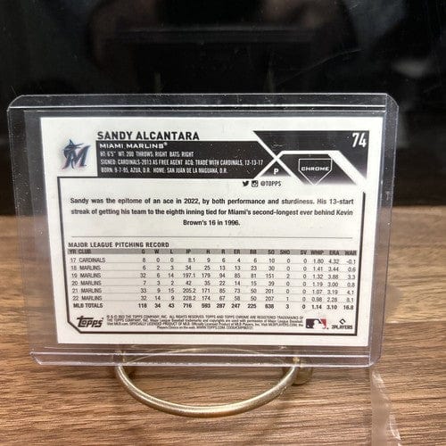 Cheap Sneaks Footwear/Sports Cards Baseball Card Sandy Alcantara 2023 Topps Chrome Miami Marlins #74