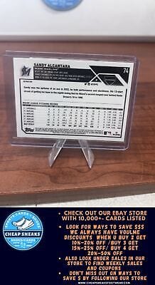 Cheap Sneaks Footwear/Sports Cards Baseball Card Sandy Alcantara 2023 Topps Chrome Refractor #74 Miami Marlins