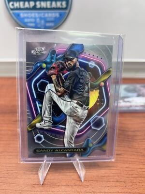Cheap Sneaks Footwear/Sports Cards Baseball Card Sandy Alcantara 2023 Topps Cosmic Chrome #198 Miami Marlins