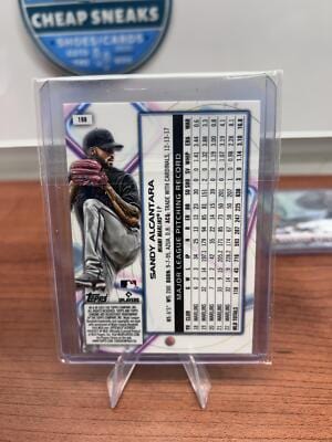Cheap Sneaks Footwear/Sports Cards Baseball Card Sandy Alcantara 2023 Topps Cosmic Chrome #198 Miami Marlins