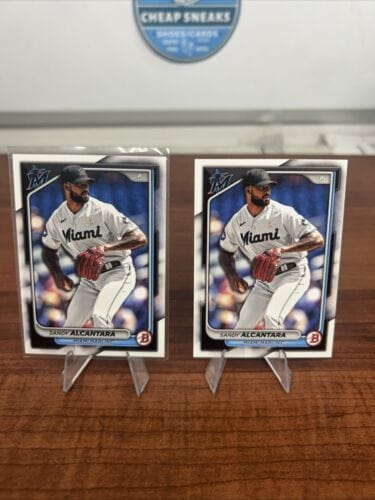 Cheap Sneaks Footwear/Sports Cards Baseball Card Sandy Alcantara 2024 Bowman Baseball Card #8+ Bonus Card Miami Marlins