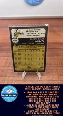 Cheap Sneaks Footwear/Sports Cards Baseball Card Sandy Leon 2022 Topps Heritage #654 Miami Marlins