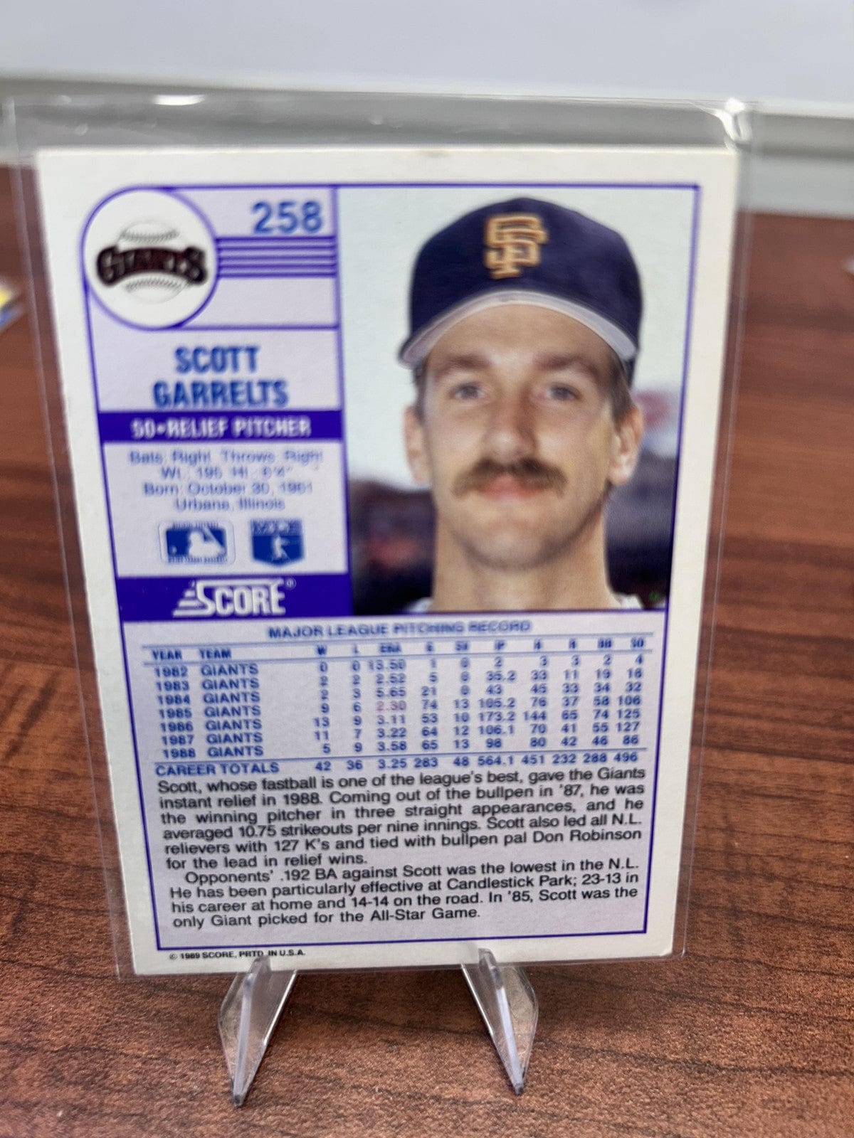 Cheap Sneaks Footwear/Sports Cards Baseball Card Scott Garrelts 1989 Score #258 San Francisco Giants