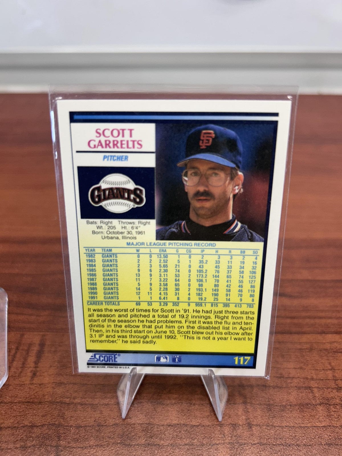 Cheap Sneaks Footwear/Sports Cards Baseball Card Scott Garrelts 1992 Score #117 San Francisco Giants