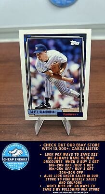 Cheap Sneaks Footwear/Sports Cards Baseball Card Scott Kamieniecki 1992 Topps #102 New York Yankees