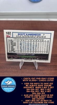 Cheap Sneaks Footwear/Sports Cards Baseball Card Scott Kamieniecki 1992 Topps #102 New York Yankees