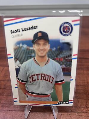 Cheap Sneaks Footwear/Sports Cards Baseball Card Scott Lusader RC 1988 Fleer #62 Detroit Tigers