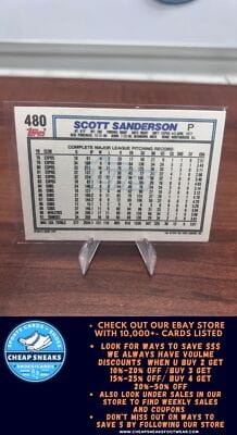 Cheap Sneaks Footwear/Sports Cards Baseball Card Scott Sanderson 1992 Topps #480 New York Yankees