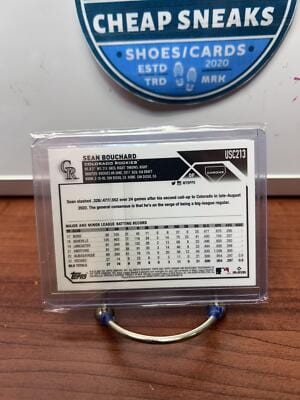 Cheap Sneaks Footwear/Sports Cards Baseball Card Sean Bouchard RC 2023 Topps Chrome Update Pink Refractor #USC213 Rocki