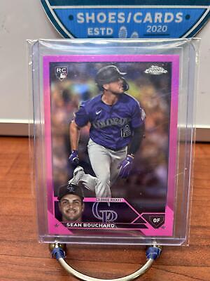 Cheap Sneaks Footwear/Sports Cards Baseball Card Sean Bouchard RC 2023 Topps Chrome Update Pink Refractor #USC213 Rocki
