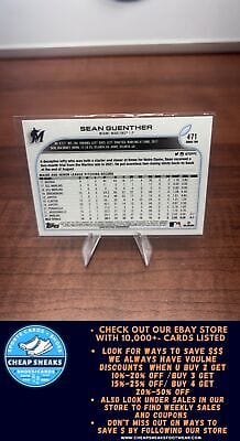 Cheap Sneaks Footwear/Sports Cards Baseball Card Sean Guenther RC 2022 Topps #471 Miami Marlins