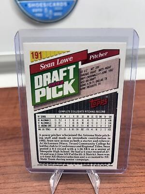 Cheap Sneaks Footwear/Sports Cards Baseball Card Sean Lowe RC 1993 Topps #191 St. Louis Cardinals