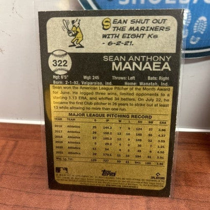 Cheap Sneaks Footwear/Sports Cards Baseball Card Sean Manaea Lot(2) Oakland A’s 2022 Topps Heitage +2022 Topps Series