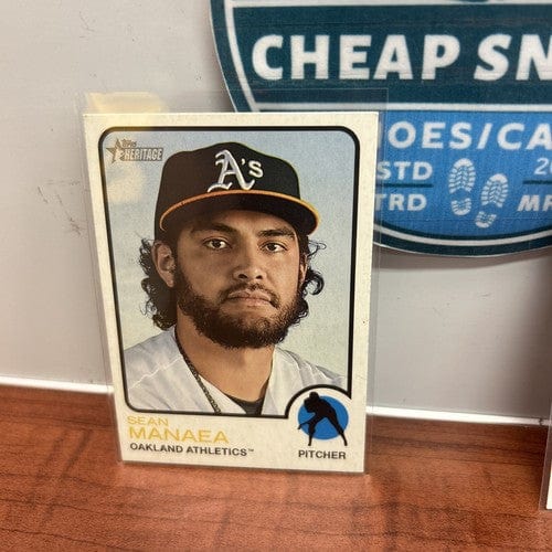 Cheap Sneaks Footwear/Sports Cards Baseball Card Sean Manaea Lot(2) Oakland A’s 2022 Topps Heitage +2022 Topps Series
