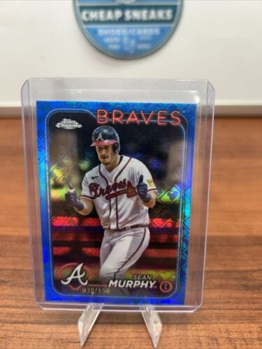 Cheap Sneaks Footwear/Sports Cards Baseball Card Sean Murphy 2024 Topps Chrome Blue Logofactor Refractor/150 #255 Atlan