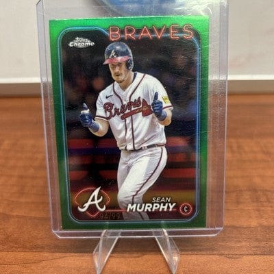 Cheap Sneaks Footwear/Sports Cards Baseball Card Sean Murphy 2024 Topps Chrome True Green Refractors /99 #255 Braves