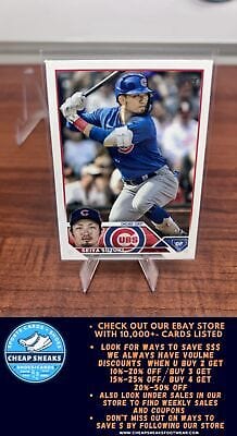 Cheap Sneaks Footwear/Sports Cards Baseball Card Seiya Suzuki 2023 Topps #183 Chicago Cubs