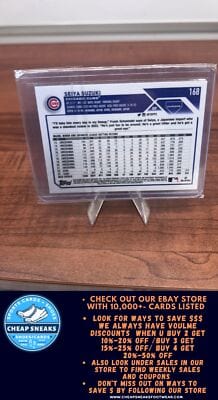 Cheap Sneaks Footwear/Sports Cards Baseball Card Seiya Suzuki 2023 Topps Chrome Sepia Refractor #168 Chicago Cubs