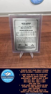 Cheap Sneaks Footwear/Sports Cards Baseball Card Seiya Suzuki (RC) 2022 Bowman Platinum #75 Chicago Cubs