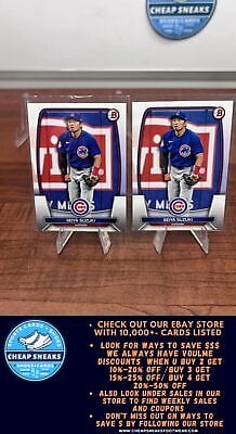 Cheap Sneaks Footwear/Sports Cards Baseball Card Seiya Suzuki SN 2023 Bowman Black Pattern #93 Chicago Cubs