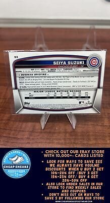 Cheap Sneaks Footwear/Sports Cards Baseball Card Seiya Suzuki SN 2023 Bowman Black Pattern #93 Chicago Cubs