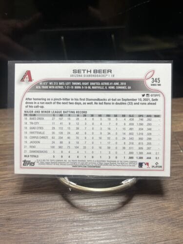 Cheap Sneaks Footwear/Sports Cards Baseball Card SETH BEER (RC) 2022 Topps Series 2 Rookie Baseball Card #345 Diamondba