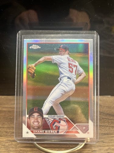 Cheap Sneaks Footwear/Sports Cards Baseball Card Shane Bieber 2023 Topps Chrome Refractor #118 Cleveland Guardians