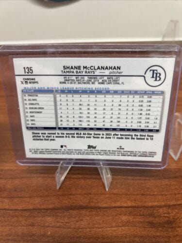 Cheap Sneaks Footwear/Sports Cards Baseball Card Shane McLennan 2023/2024 Blue Refractor /150 /Logofractor/ X-Fractor R