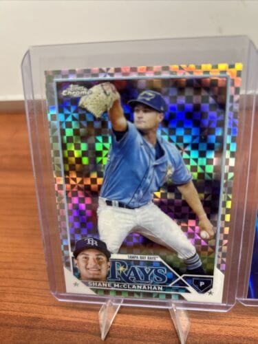 Cheap Sneaks Footwear/Sports Cards Baseball Card Shane McLennan 2023/2024 Blue Refractor /150 /Logofractor/ X-Fractor R