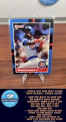 Cheap Sneaks Footwear/Sports Cards Baseball Card Shawon Dunston 1988 Donruss #146b Chicago Cubs