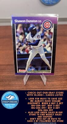 Cheap Sneaks Footwear/Sports Cards Baseball Card Shawon Dunston 1989 Donruss #137 Chicago Cubs