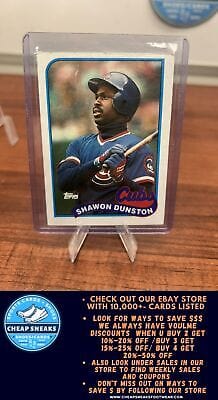 Cheap Sneaks Footwear/Sports Cards Baseball Card Shawon Dunston 1989 Topps #140 Chicago Cubs