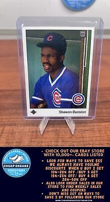 Cheap Sneaks Footwear/Sports Cards Baseball Card Shawon Dunston 1989 Upper Deck #107 Chicago Cubs