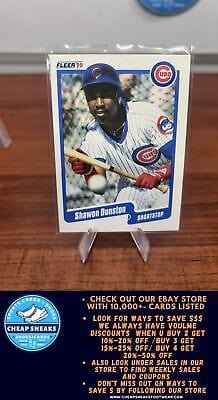 Cheap Sneaks Footwear/Sports Cards Baseball Card Shawon Dunston 1990 Fleer #30b Chicago Cubs