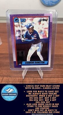 Cheap Sneaks Footwear/Sports Cards Baseball Card Shawon Dunston 1990 Topps #415 Chicago Cubs