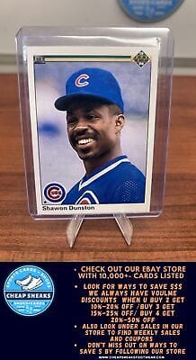 Cheap Sneaks Footwear/Sports Cards Baseball Card Shawon Dunston 1990 Upper Deck #231 Chicago Cubs