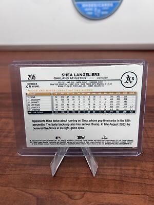 Cheap Sneaks Footwear/Sports Cards Baseball Card Shea Langeliers 2024 Topps Chrome Logofractor Edition #205 Oakland Ath