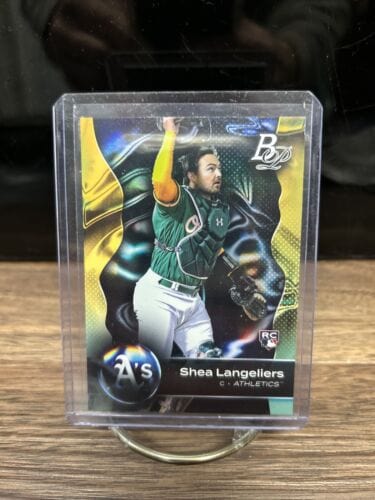 Cheap Sneaks Footwear/Sports Cards Baseball Card Shea Langeliers RC 2023 Bowman Platinum   Oakland Athletics #69