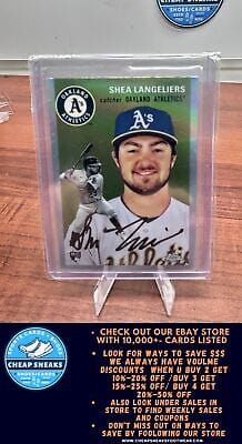 Cheap Sneaks Footwear/Sports Cards Baseball Card Shea Langeliers RC 2023 Topps Chrome Platinum Anniversary REFRACTOR #5