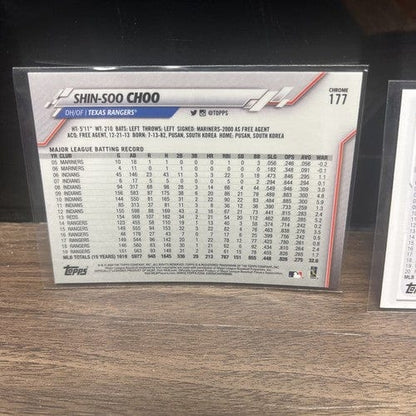 Cheap Sneaks Footwear/Sports Cards Baseball Card Shin-Soo Choi T SAS Rangersn2 Card Lot 2020 Topps Chrome +2021 Series