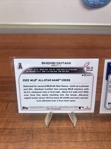 Cheap Sneaks Footwear/Sports Cards Baseball Card SHOHEI OHTANI 2022 Topps Update #ASG-16 AS Game Angels  + Bonus Card 2